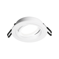 Светильник точечный GU5.3 карданный круглый белый ALTO D92x25мм Wolta (1)