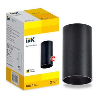 Светильник точечный накладной MR16 черный IEK 4001 GU10 (50)