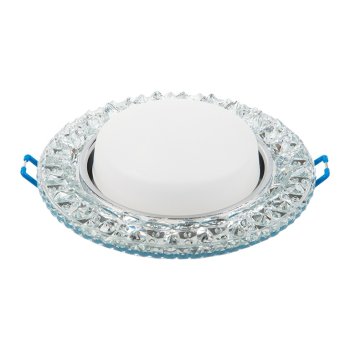 Светильник точечный GX53 аквамарин с подсветкой General H38-BL (50)