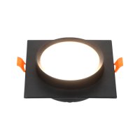 Светильник точечный GX53 черный бинар квадрат General H38 (1/50)