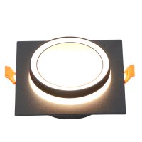 Светильник точечный GX53 черный вега квадрат General H38 (1/50)