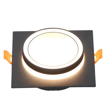 Светильник точечный GX53 черный вега квадрат General H38 (1/50)