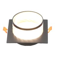 Светильник точечный GX53 черный элегия квадрат General H38 (1/50)