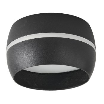 Точечный накладной светильник General Чаша с боковым рассеивателем черный GX53 D90х50/80 (50)