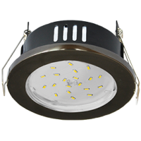 Светильник точечный GX53 IP65 черный хром  Ecola H9 98х55