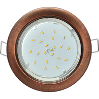 Светильник точечный GX53 черненая медь Ecola H4 к+ (10/50)