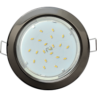 Светильник точечный GX53 черный хром Ecola H4 к+ (10/50)