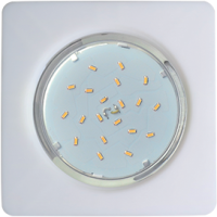 Светильник точечный квадрат GX53 белый Ecola 5357 легкий (10/50)