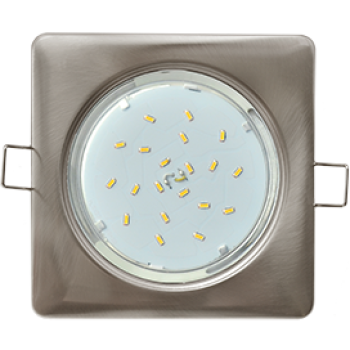 Светильник точечный квадрат GX53 сатин-хром Ecola H4 Square к+ (10/50)