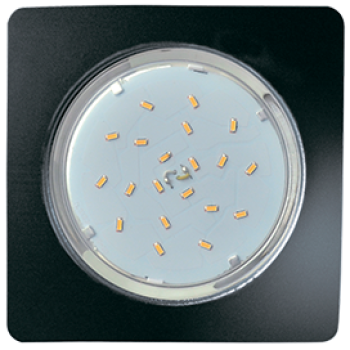 Светильник точечный квадрат GX53 черный Ecola 5357 легкий (10/50)