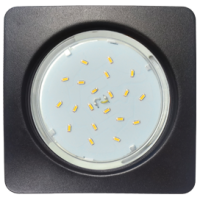 Светильник точечный квадрат GX53 черный матовый Ecola H4 Square 106x41 к+ (10/50)"