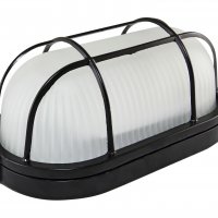 Светильник Е27 герметичный НПБ1202 100Вт 280x180x117мм овал IP54 решётка TDM черный (8)