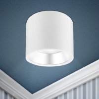 Светильник накладной GX53 белый+серебро OL8 GX53 WH/SL 96х80мм (40/1440)