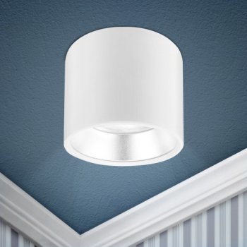 Светильник накладной GX53 белый+серебро OL8 GX53 WH/SL 96х80мм (40/1440)