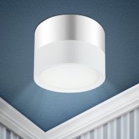 Светильник накладной GX53 белый+хром OL7 GX53 WH/CH 82х60мм (40/1440)