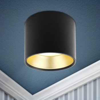 Светильник накладной GX53 черный+золото OL8 GX53 BK/GD 96х80 мм(40/1440)