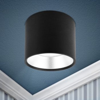 Светильник накладной GX53 черный+серебро OL8 GX53 BK/SL 96х80мм (40/1440)