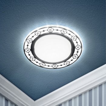 Светильник точечный GX53 Эра DK LD28 WH/BK белый/черный