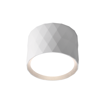 Светильник точечный накладной GX53 белый STELLA D84x60 ромбик Wolta