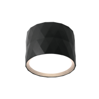 Светильник точечный накладной GX53 черный STELLA D84x60 ромбик Wolta