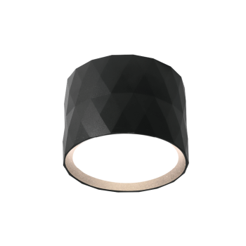 Светильник точечный накладной GX53 черный STELLA D84x60 ромбик Wolta