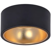 Светильник точечный накладной GX53 черный-золото IEK 4017 (30)