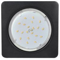 Ecola GX53 H4  Square светильник квадратный без рефл. Черный матовый 107x41 (к+)  [SB53S4ECB]
