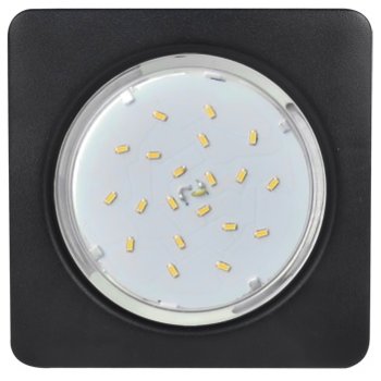 Ecola GX53 H4  Square светильник квадратный без рефл. Черный матовый 107x41 (к+)  [SB53S4ECB]