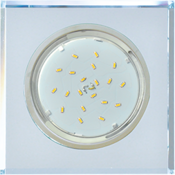 Ecola GX53 H4 5311 Glass Стекло Квадрат скошенный край Хром - хром (зеркальный) 38x120x120 (к+)