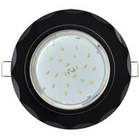 [] Ecola GX53 H4 5313 Glass Стекло Круг с вогнутыми  черный хром - черный  38x126 (к+)