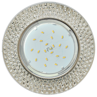 Светильник Ecola GX53 H4 5319 Glass Круг с прозр. мозаикой/фон зерк./центр.часть хром 40x123x123 (к+)