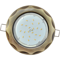 Ecola GX53 H4 9014 светильник встраив. без рефл. "Звезда" Черненая бронза 38x116 (к+)