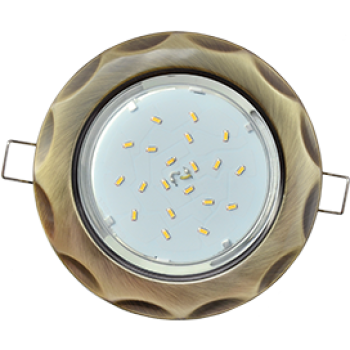 Ecola GX53 H4 9014 светильник встраив. без рефл. "Звезда" Черненая бронза 38x116 (к+)