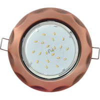 Ecola GX53 H4 9014 светильник встраив. без рефл. "Звезда" Черненая медь 38x116 (к+)