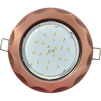 Ecola GX53 H4 9014 светильник встраив. без рефл. "Звезда" Черненая медь 38x116 (к+)