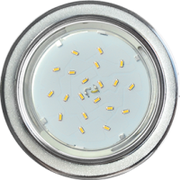 Ecola GX53 H4 DL3901 светильник встраив. без рефл.  Круг под стеклом Белый блеск / хром 106х38 (к+)