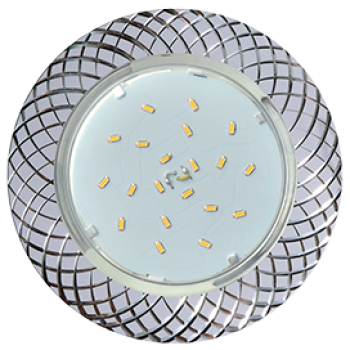 Ecola GX53 H4 DL5381  светильник встраив. без рефл. Сетка Белый/Алюм 20x110 (к+)