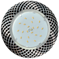 Ecola GX53 H4 DL5381  светильник встраив. без рефл. Сетка Черный/Алюм 20x110 (к+)