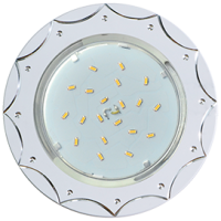 Ecola GX53 H4 DL5384  светильник встраив. без рефл. Звезда Белый/Алюм 20x110 (к+)