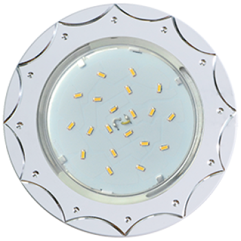 Ecola GX53 H4 DL5384  светильник встраив. без рефл. Звезда Белый/Алюм 20x110 (к+)