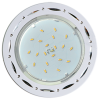 Ecola GX53 H4 DL5385  светильник встраив. без рефл. Точки-полоски по кругу Белый/Алюм 20x110 (к+)