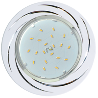 Ecola GX53 H4 DL5386  светильник встраив. без рефл. Вихрь Белый/Алюм 20x110 (к+)