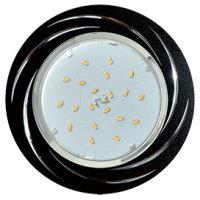 Ecola GX53 H4 DL5386  светильник встраив. без рефл. Вихрь Черный/Алюм 20x110 (к+)