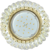 Светильник Ecola GX53 H4 Glass Круглый с хрусталиками Прозрачный /Золото 56x120