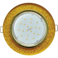 Светильник Ecola GX53 H4 Glass Стекло Круг золото - золотой блеск 38x126 (к+)