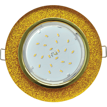 Светильник Ecola GX53 H4 Glass Стекло Круг золото - золотой блеск 38x126 (к+)