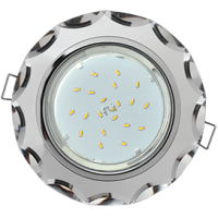 [] Ecola GX53 H4 Glass Стекло Круг с вогнутыми гранями хром - хром 38x126