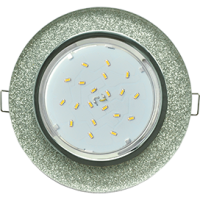 Светильник Ecola GX53 H4 Glass Стекло Круг хром - серебряный блеск 38x126