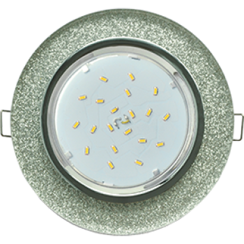 Светильник Ecola GX53 H4 Glass Стекло Круг хром - серебряный блеск 38x126