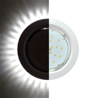 Ecola GX53 H4 LD5300 светильник встраив. без рефл. с подсветкой Белый 48x106 (к+)  [SW53LDEFB]